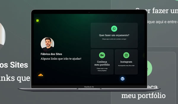 Template Bio Link Premium para Elementor